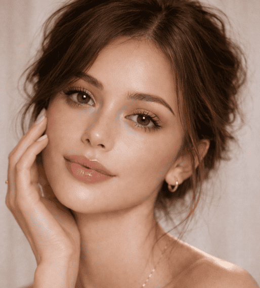 Minimal natural Valentine’s Day date night makeup look