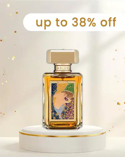 Armani Privé Myrrhe Impériale perfume bottle, showcasing an elegant design with a colorful artistic.