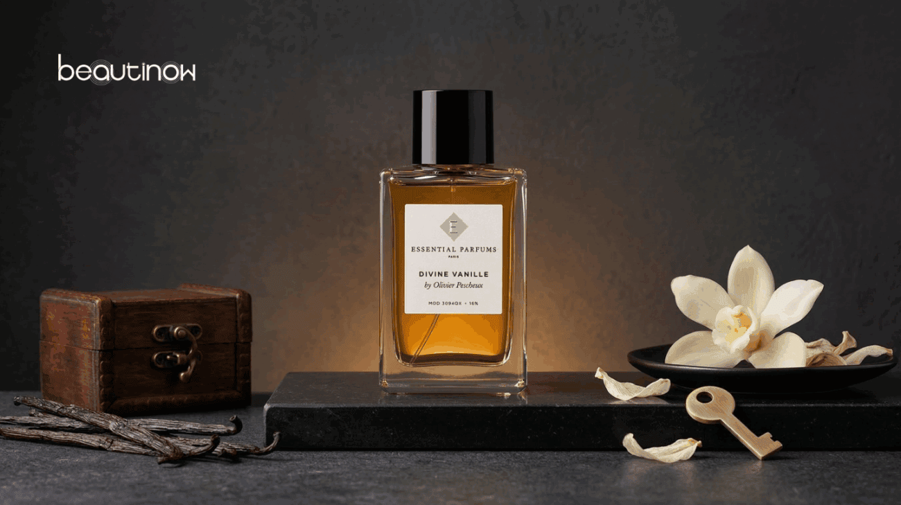 Essential Parfums Divine Vanille fragrance bottle.
