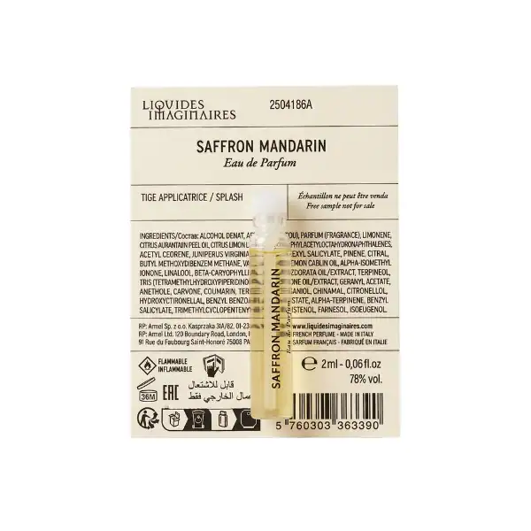 Saffron Mandarin fragrance - A luxurious perfume available at Beautinow.