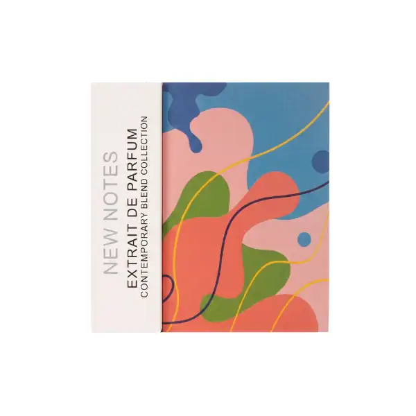 Vibrant abstract art notebook cover featuring colorful organic shapes and flowing lines.