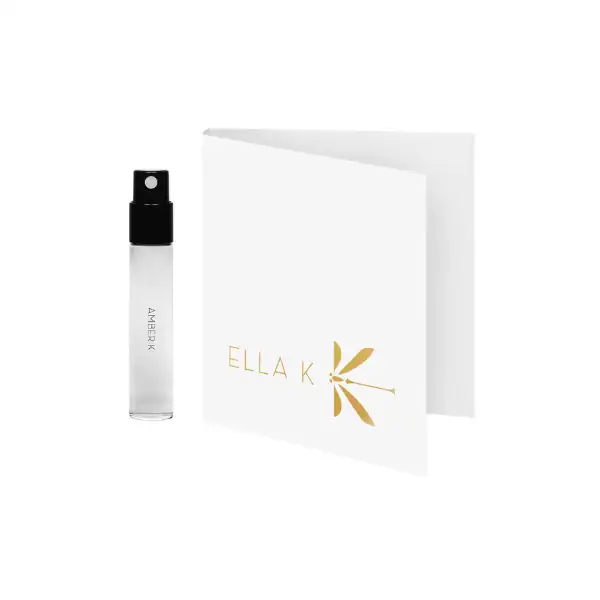 Ella K Amber K Eau de Parfum - Miniature perfume spray with branded box.