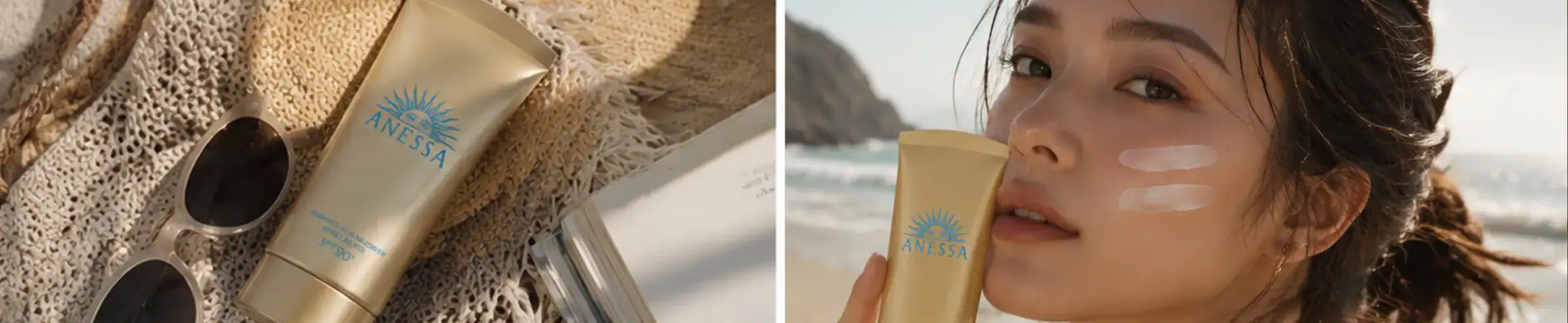 Sun protection skincare product with SPF, suitable for beach or outdoor use.