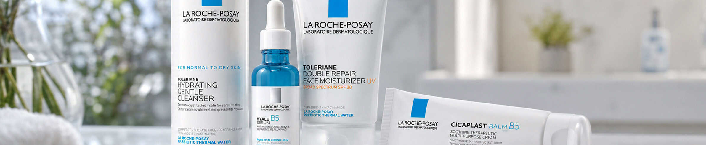 La Roche-Posay skincare collection - Hydrating and soothing products for sensitive skin.