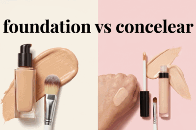 Foundation vs Concealer - A comparison of makeup products at Beautinow.