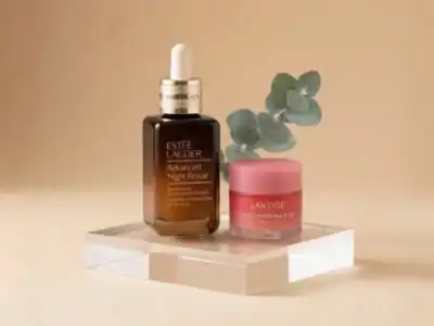 Estée Lauder Advanced Night Repair serum and Laneige Water Sleeping Mask EX.