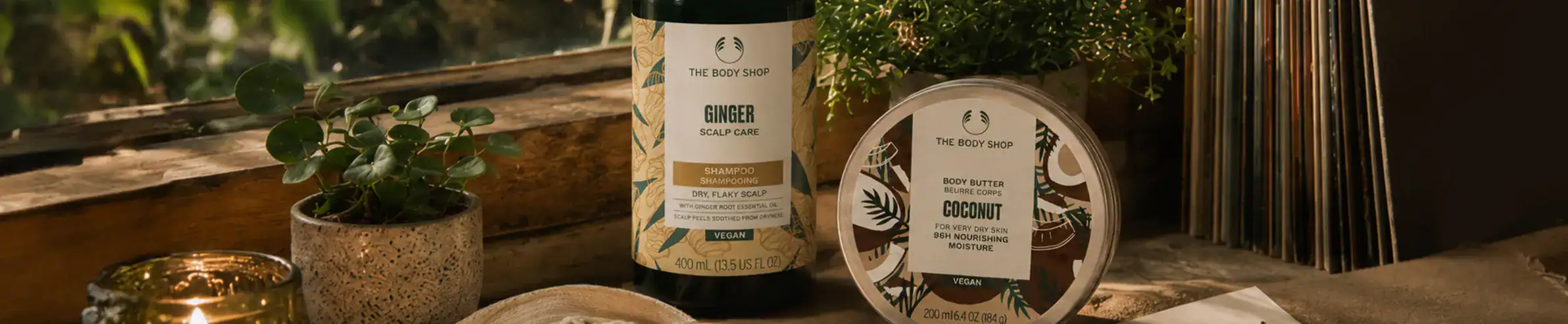 The Body Shop Ginger & Coconut Collection - Skincare and Body Care Products.