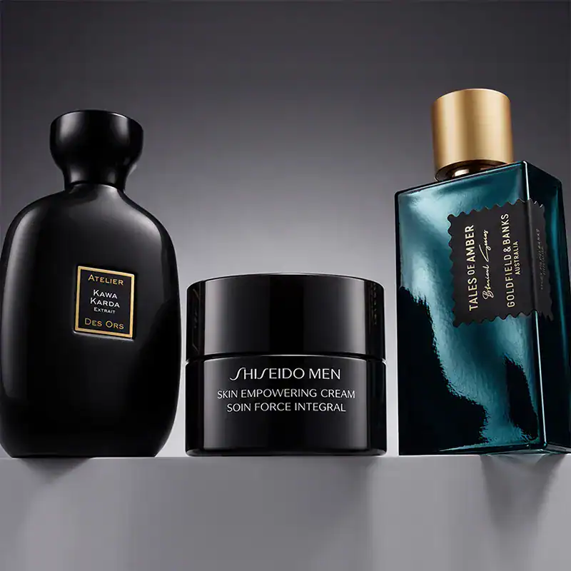 L'Atelier Kawa Kasa Eau de Parfum and Shiseido Men Skin Empowering Cream set at Beautinow.